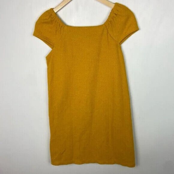 NWT Madewell Texture Thread Yellow Mini Dress Button Down Size XXS New With Tags - Picture 10 of 10